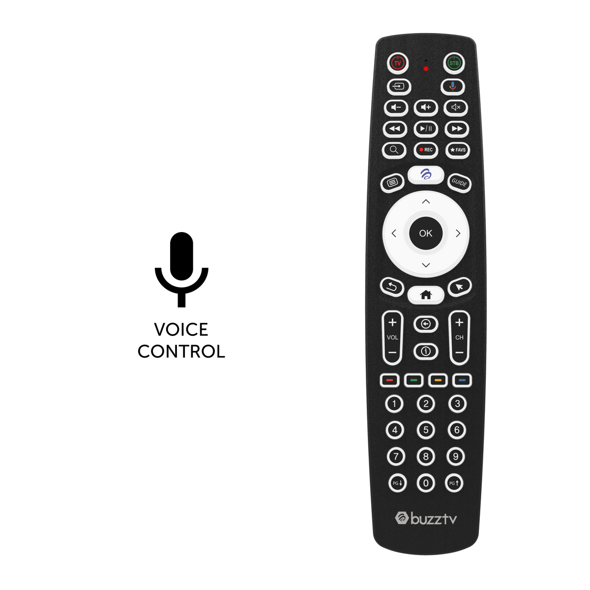 Buzz Remote BuzzTV BT-500 Smart Voice Remote – BuzzTV Direct